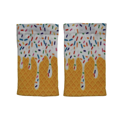 White Ice Cream Wrist Support Sleeves