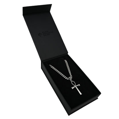 Pro Ankh Pendant With 6mm Cuban Link Chain Necklace - Stainless Steel