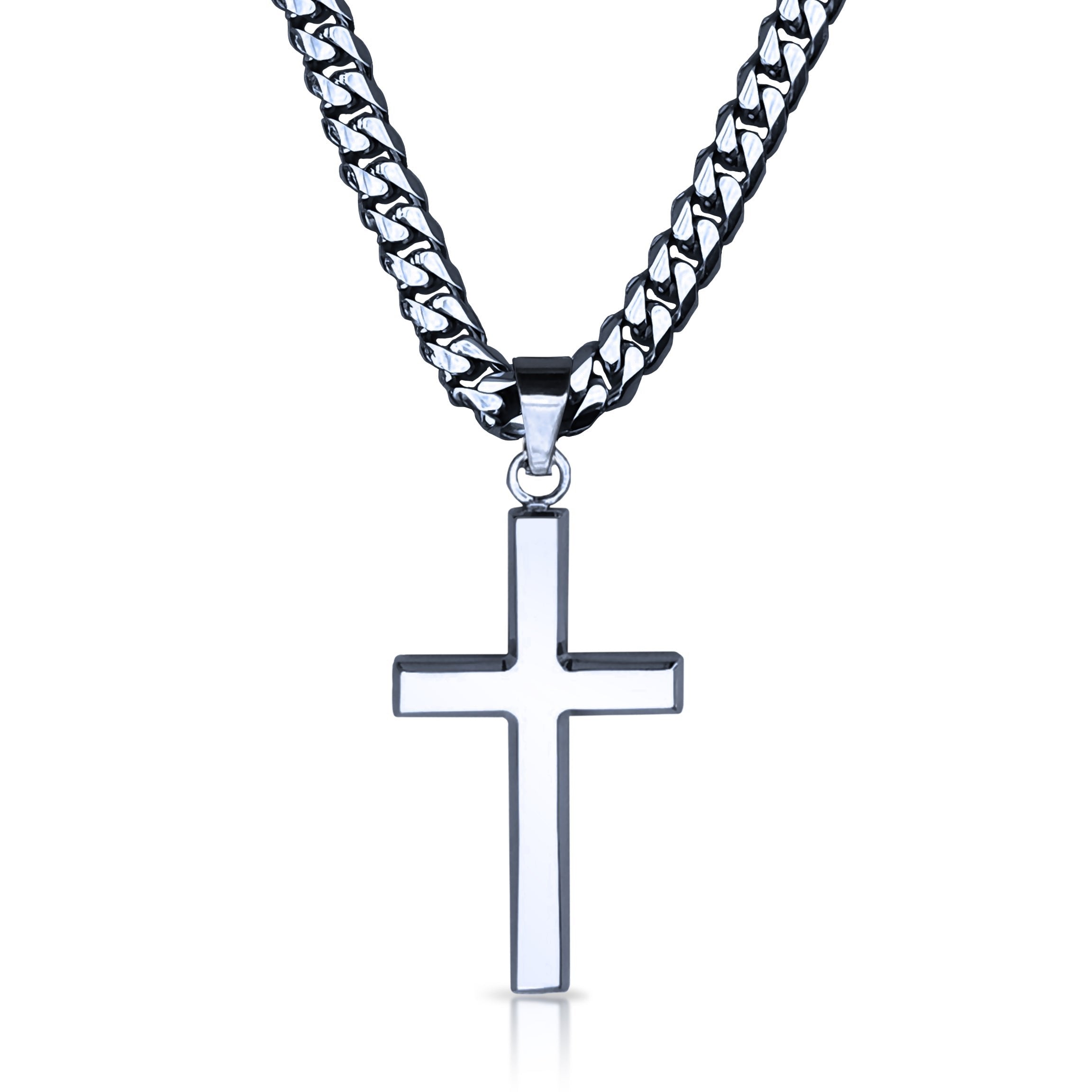 Pro Cross Pendant Necklace - Stainless Steel