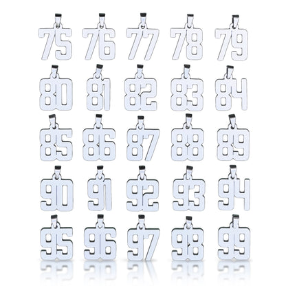 Number Pendants (Pendant Only) - Stainless Steel