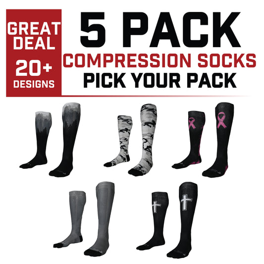 5 Pack Compression Socks | Pick Your Pack