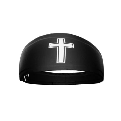 Faith Cross Black Headband