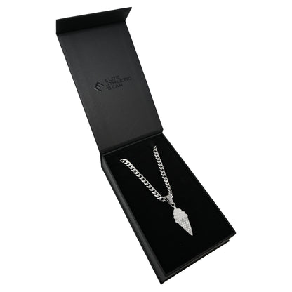 Pro Ice Cream Pendant With 6mm Cuban Link Chain Necklace - Stainless Steel