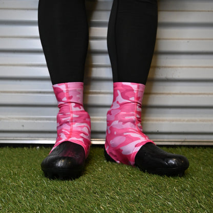 Pink Camo Breast Cancer Awareness Cross Cleat Covers