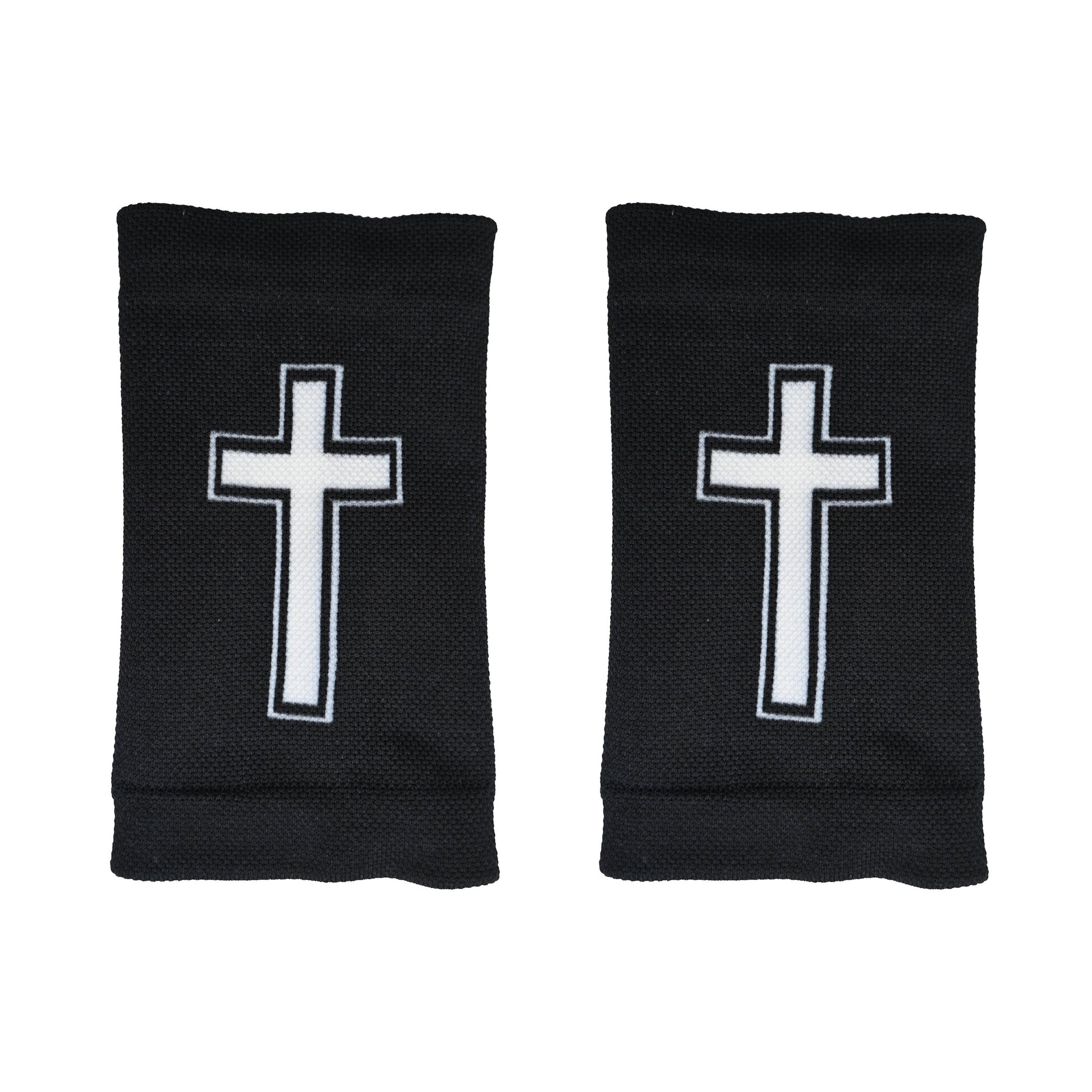 Faith Cross Black Wrist Support Sleeves