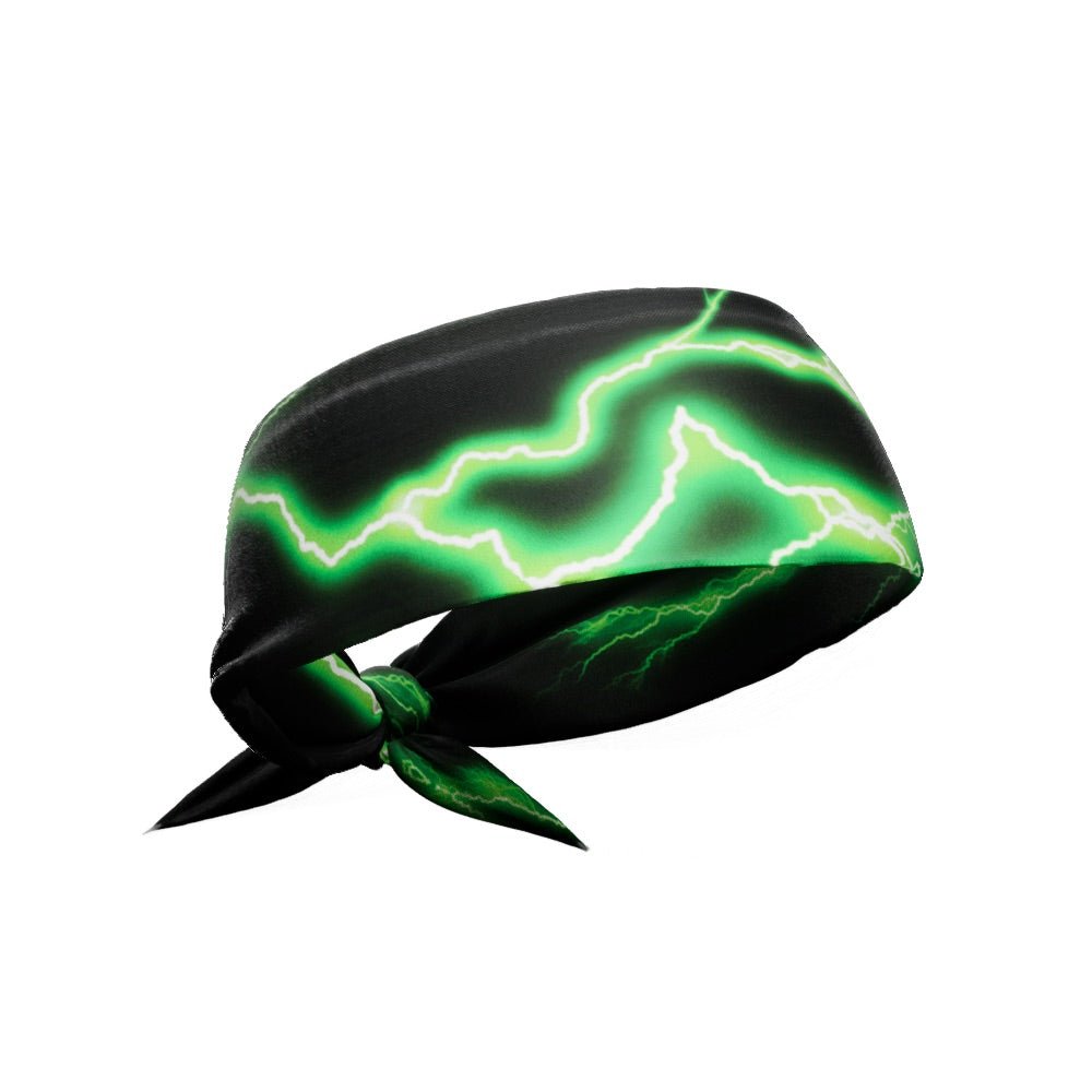 Green Lightning Tie Headband