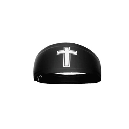 Faith Cross Black Headband