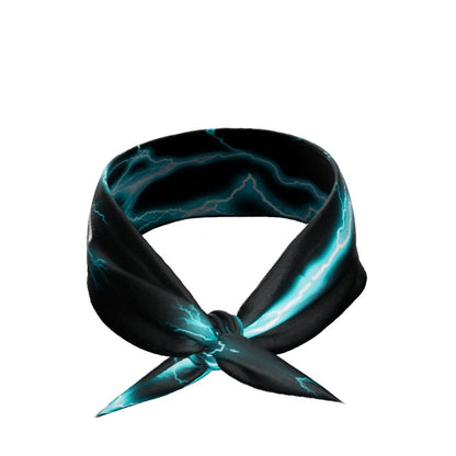 Cyan Lightning Tie Headband