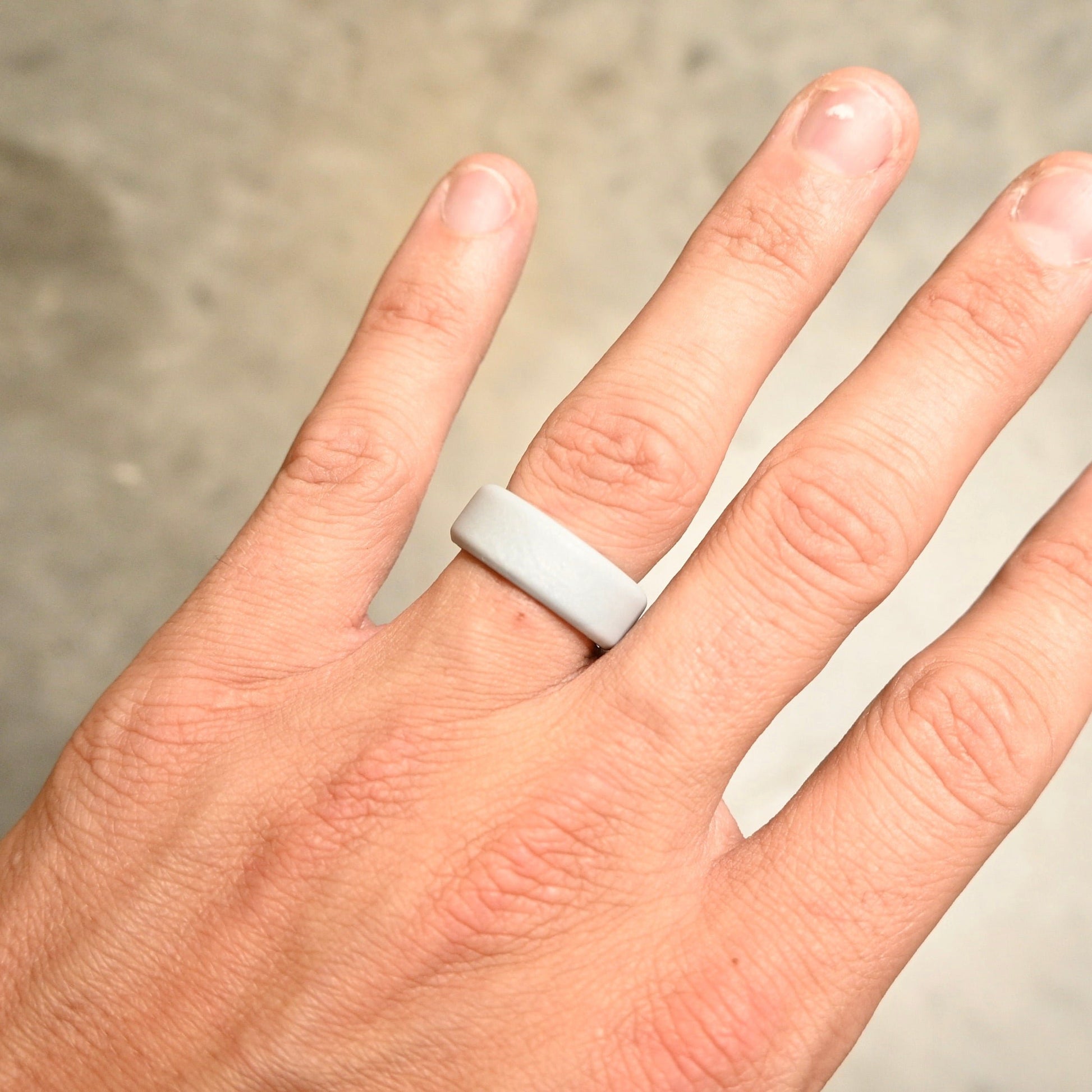 Silver Silicone Ring