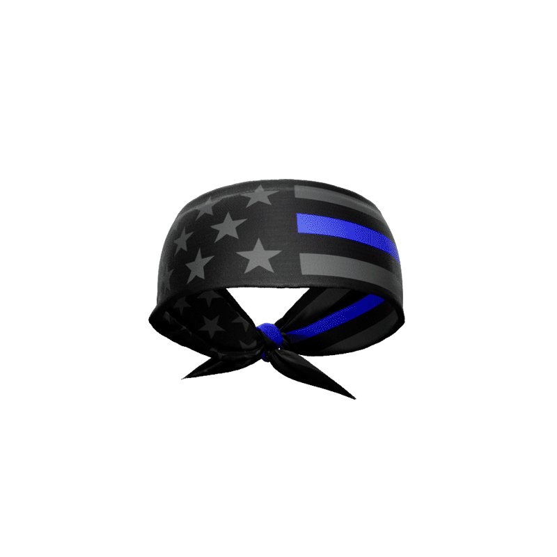 Thin Blue Line Tie Headband