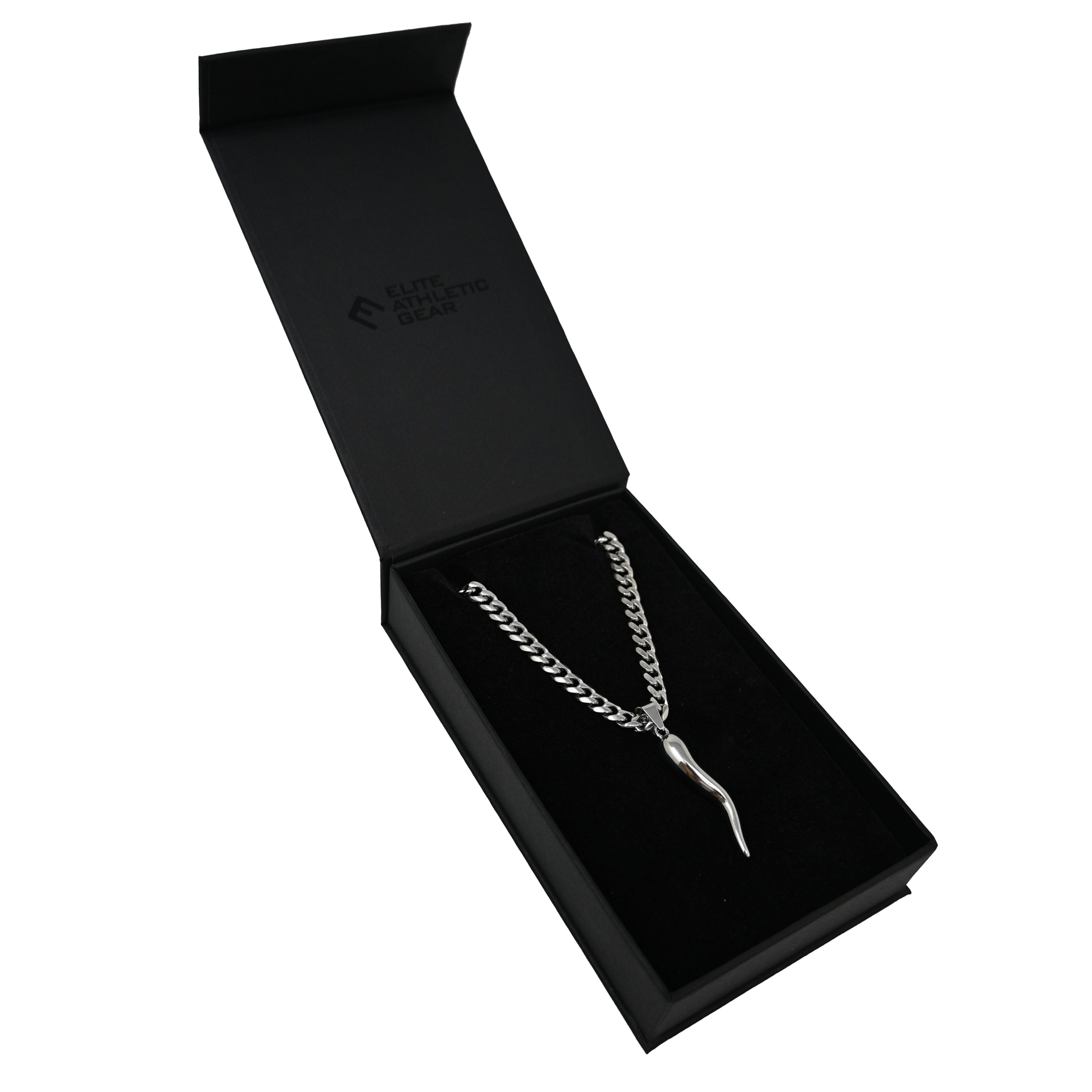 Pro Italian Horn Pendant Necklace - Stainless Steel