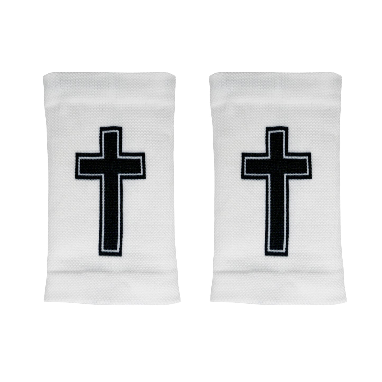 Faith Cross White Wrist Support Sleeves