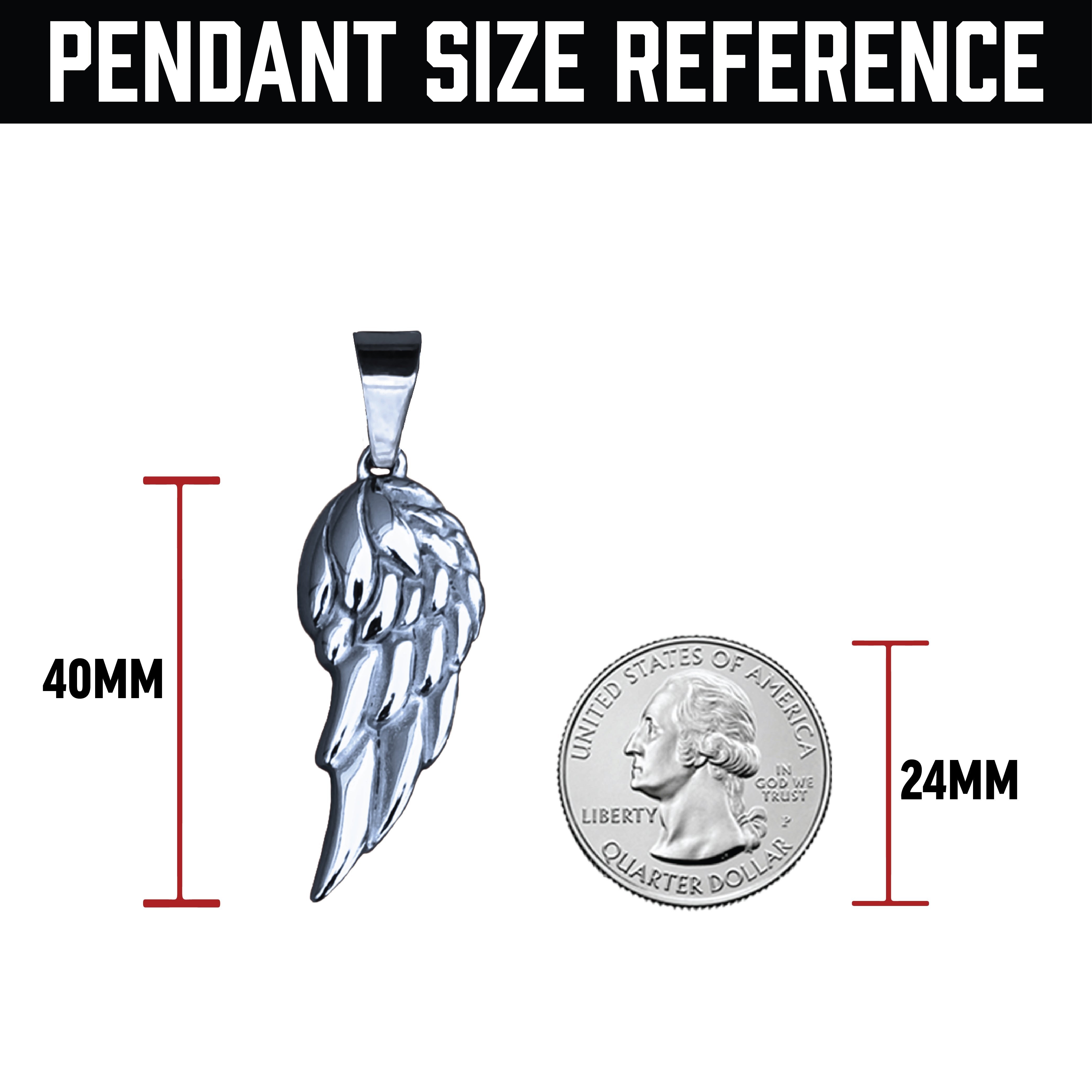 Pro Wing Pendant Necklace - Stainless Steel