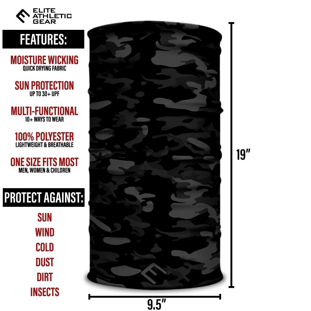 Blackout Camo Multi-Use Face Bandana