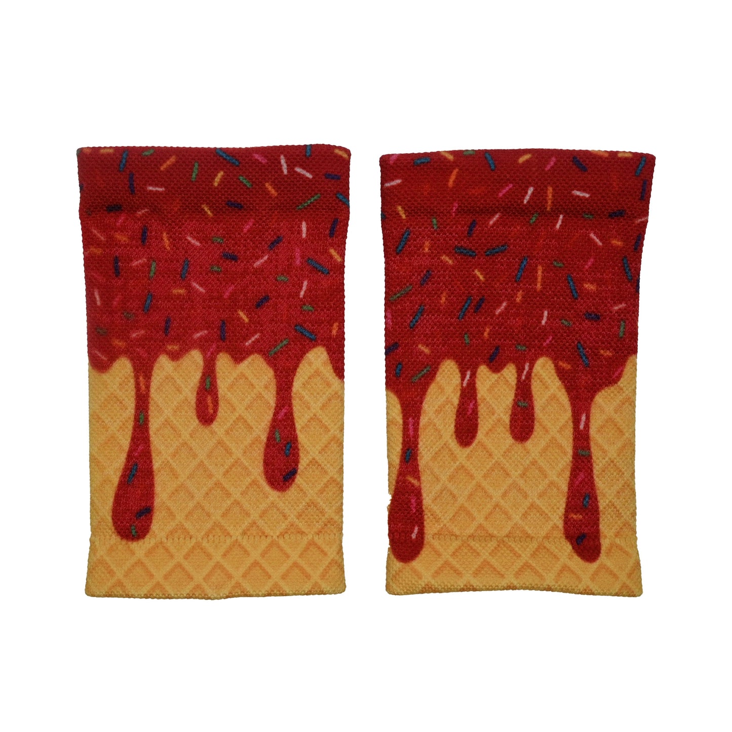 Red Ice Cream Wrist Support Sleeves