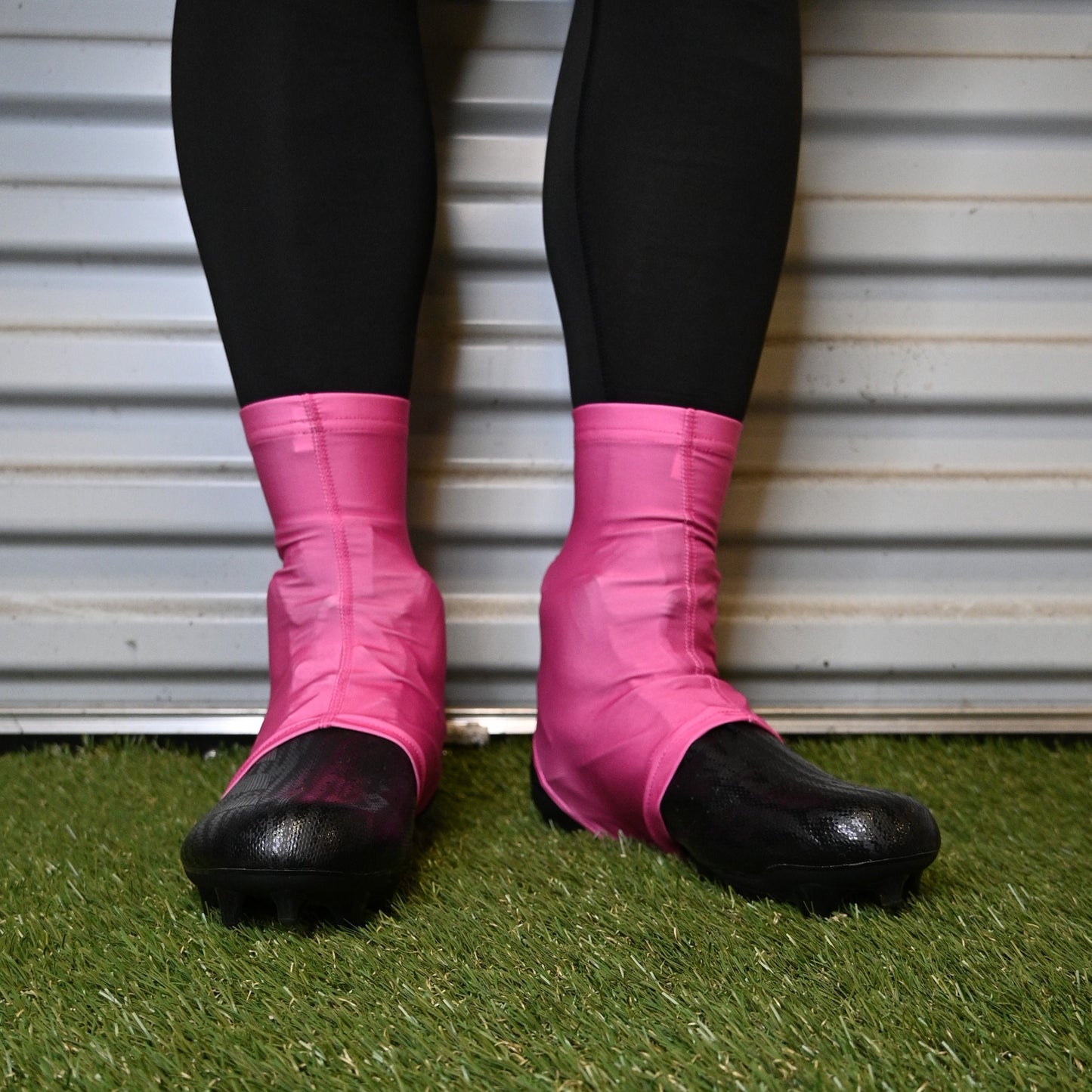 Faith Cross Pink Cleat Covers