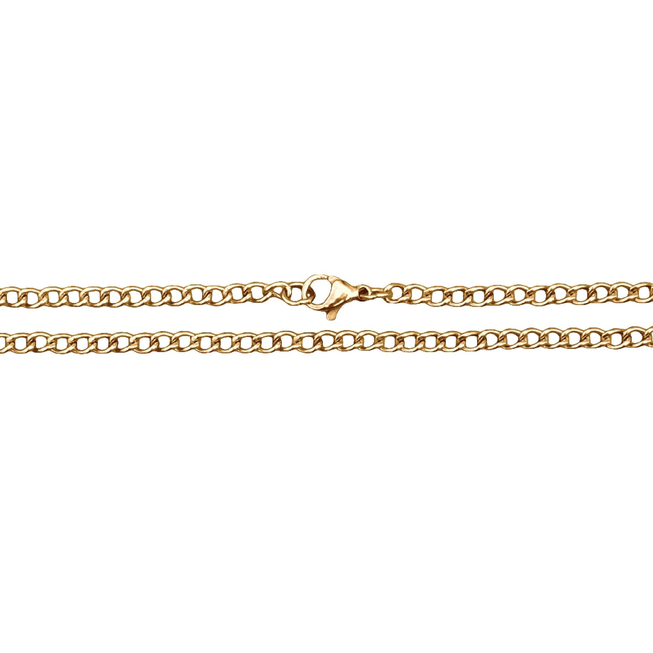 3mm Chain Necklace - 14K Gold Plated Stainless Steel