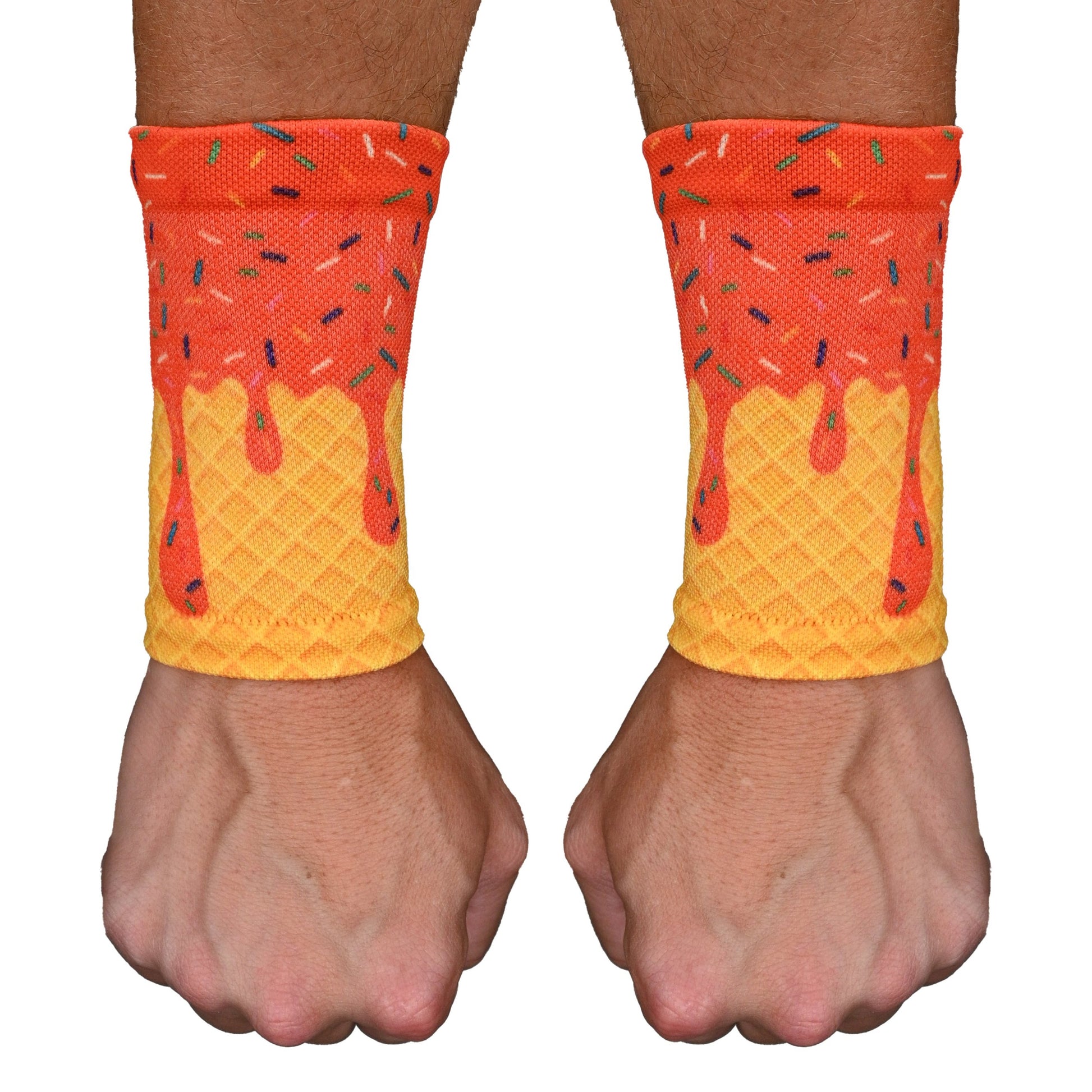 Orange Ice Cream Wrist Support Sleeves