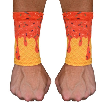 Orange Ice Cream Wrist Support Sleeves