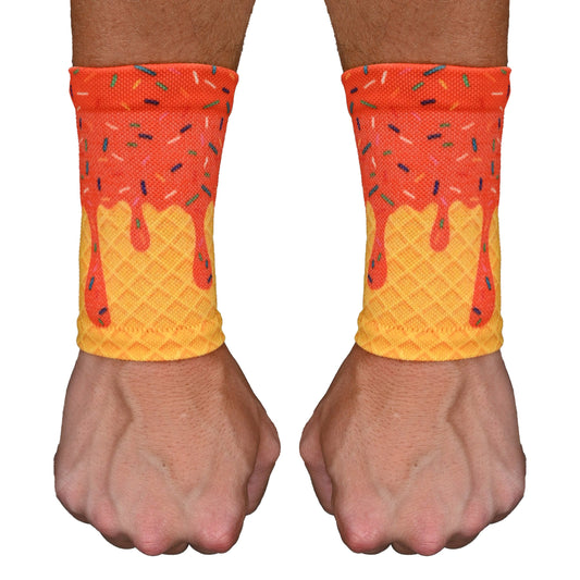 Orange Ice Cream Wrist Support Sleeves