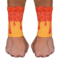 Orange Ice Cream Wrist Support Sleeves