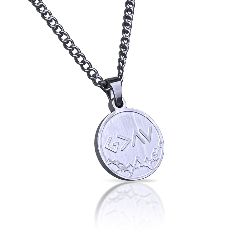 God Is Greater Than The Highs and Lows Pendant Necklace - Stainless Steel