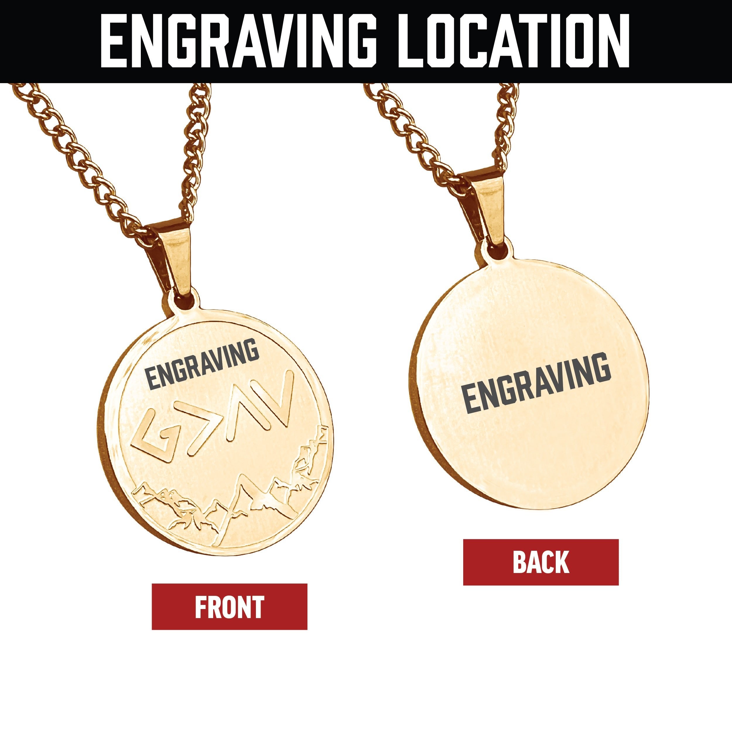 God Is Greater Than The Highs and Lows Pendant Necklace - 14K Gold Plated Stainless Steel