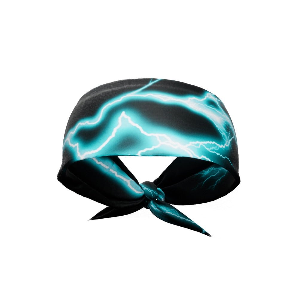 Cyan Lightning Tie Headband