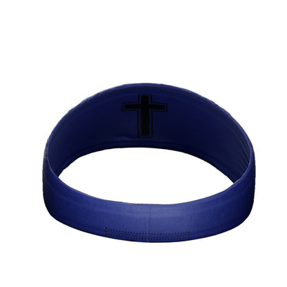 Faith Cross Navy Headband