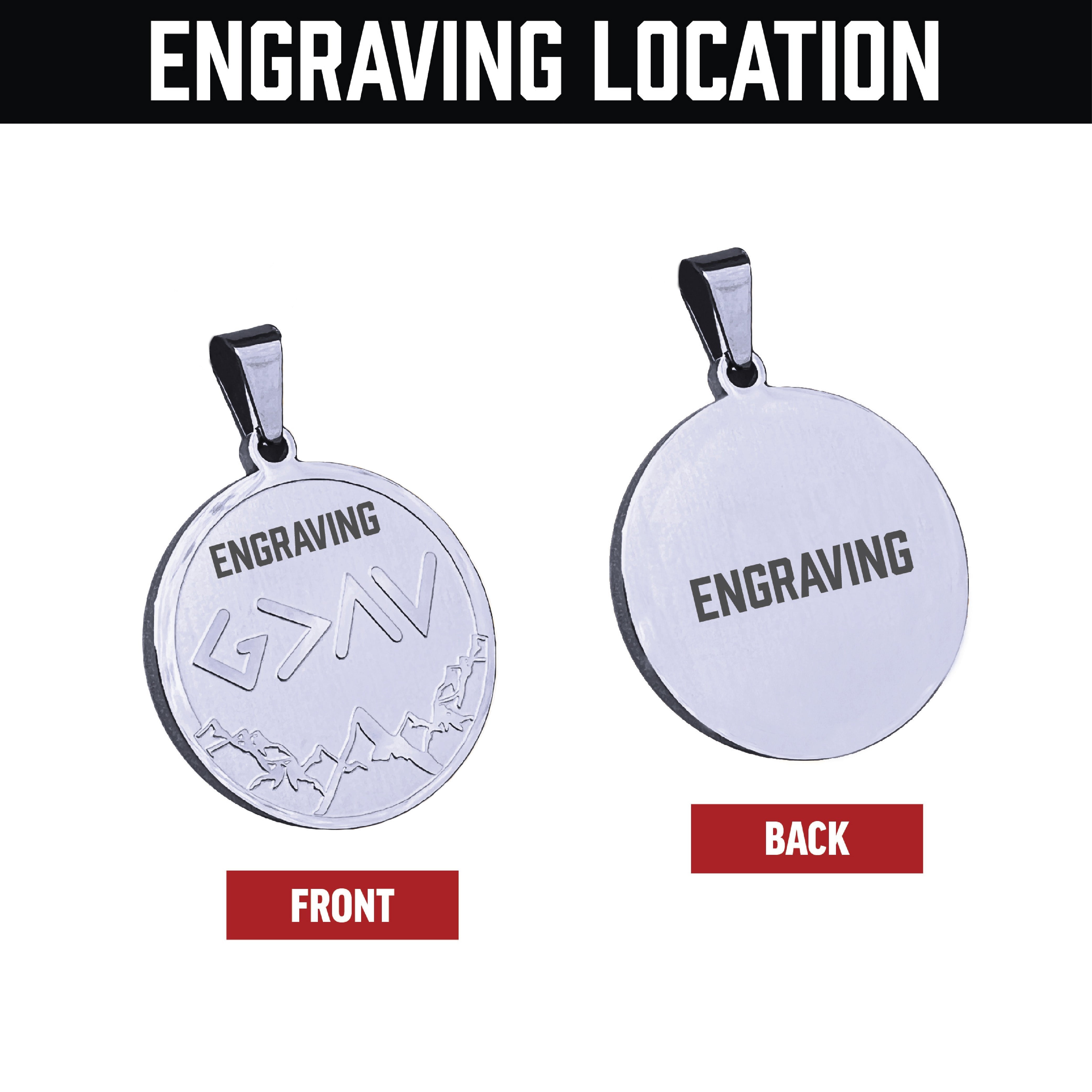 Pro God Is Greater Than The Highs and Lows Pendant Necklace - Stainless Steel