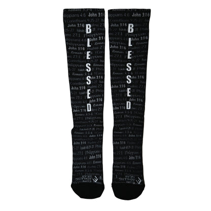 Black BLESSED Compression Socks (20-30mmHg)