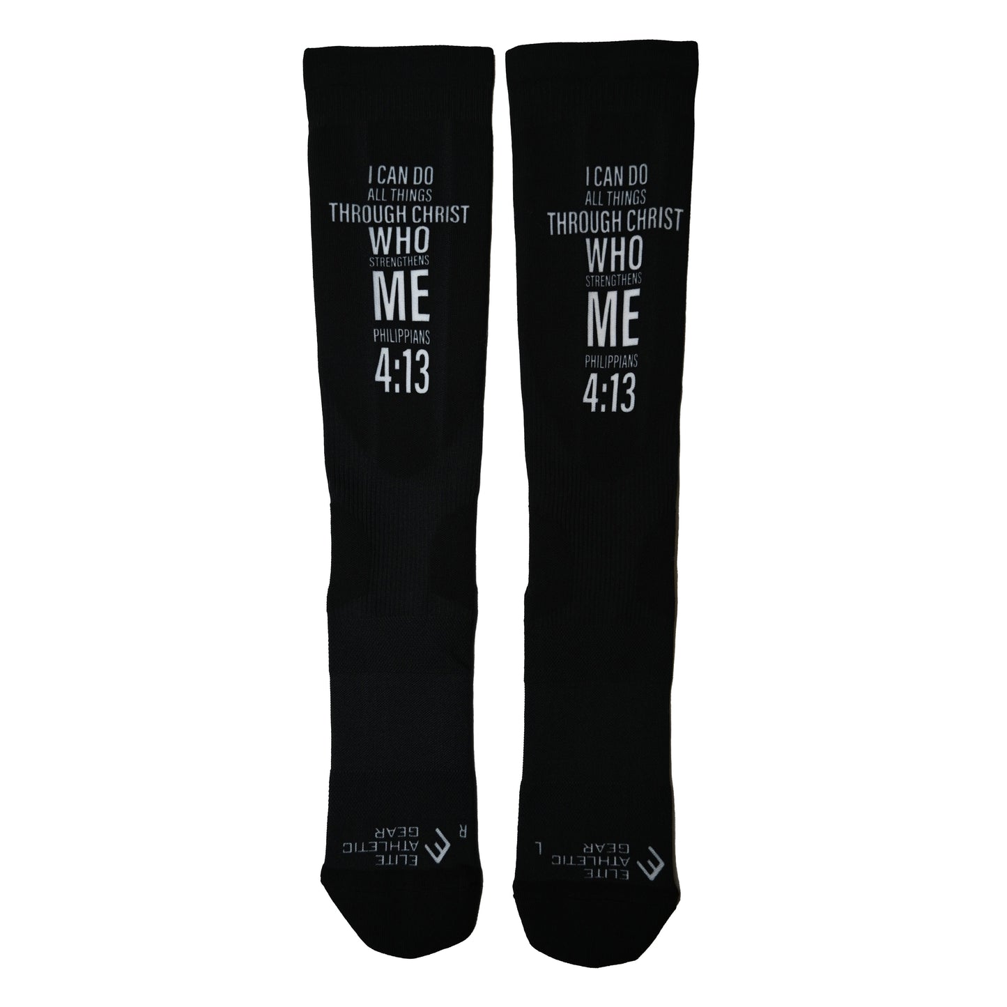 Philippians 4:13 Cross Compression Socks (20-30mmHg)