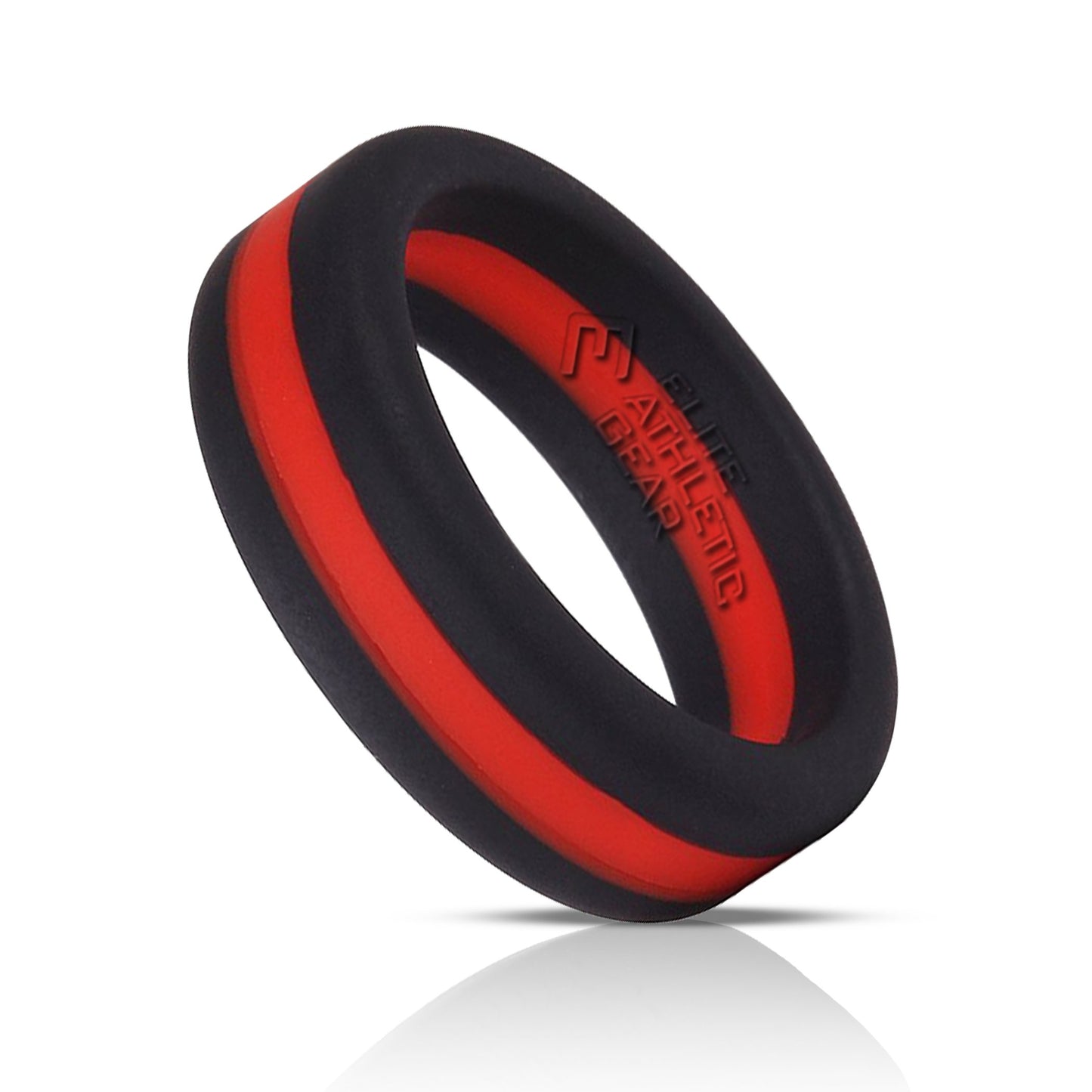 Thin Red Line Silicone Ring