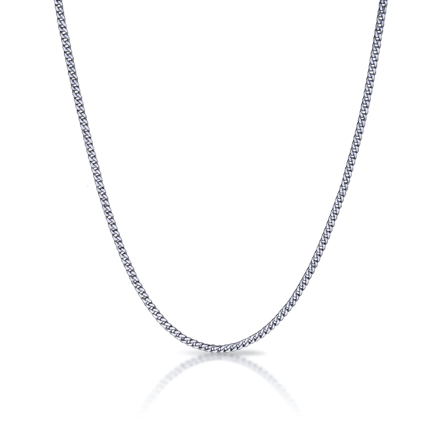 3mm Cuban Link Chain Necklace - Stainless Steel