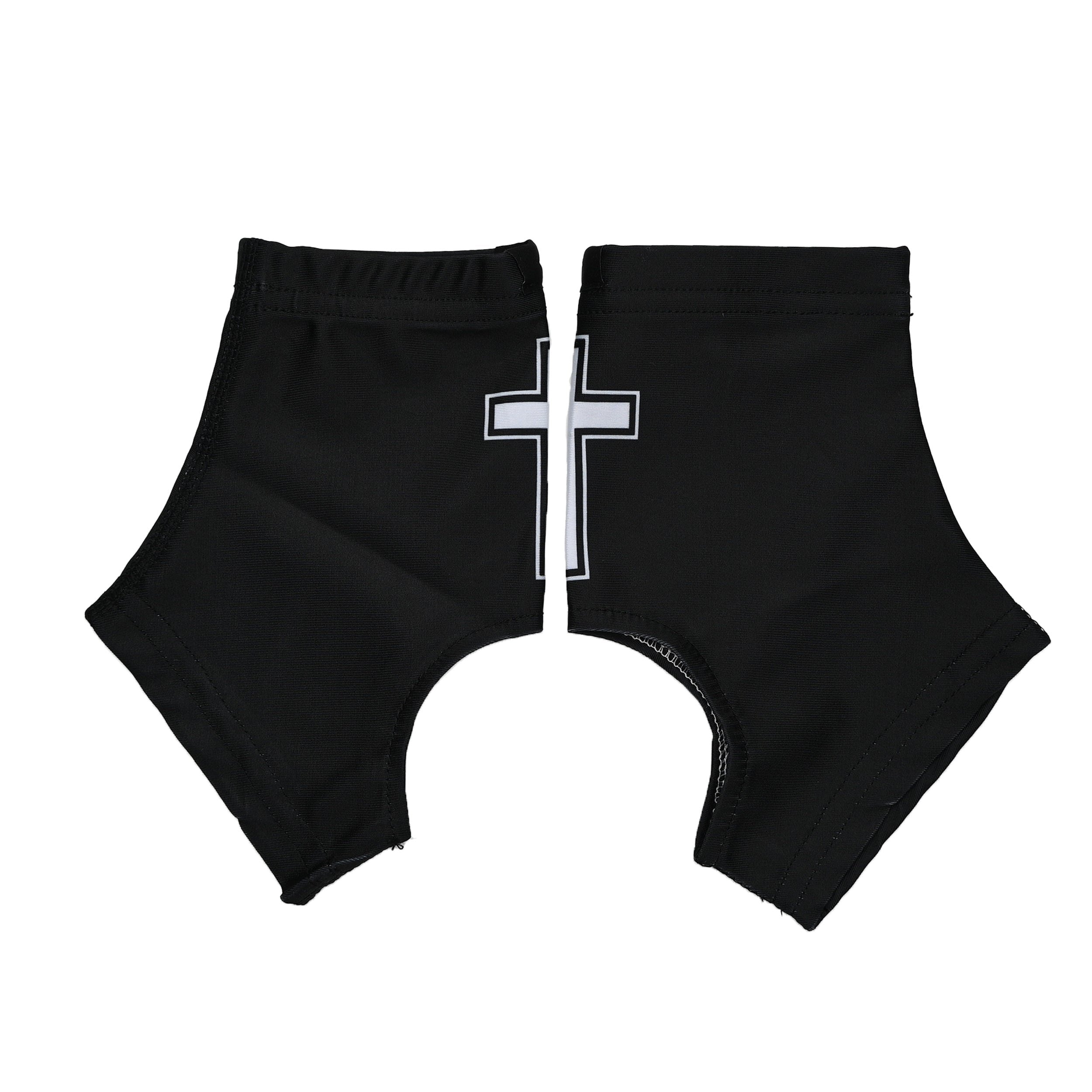 Faith Cross Black Cleat Covers (Spats)