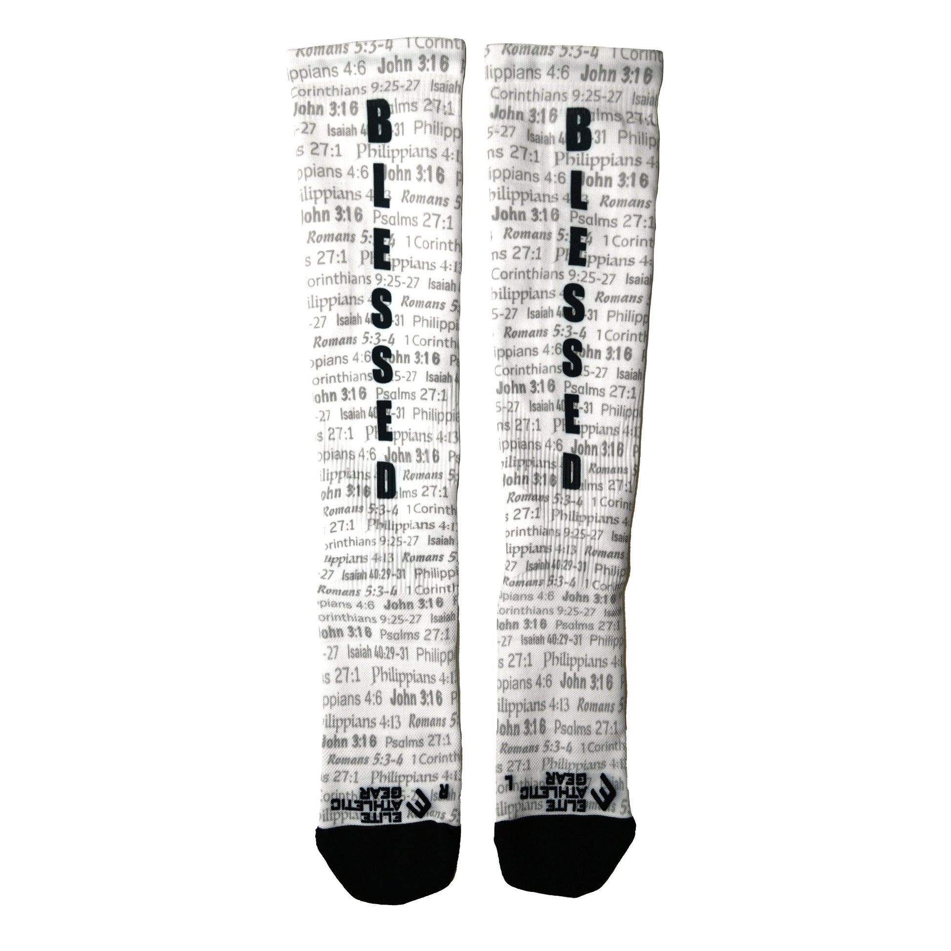 White BLESSED Compression Socks (20-30mmHg)