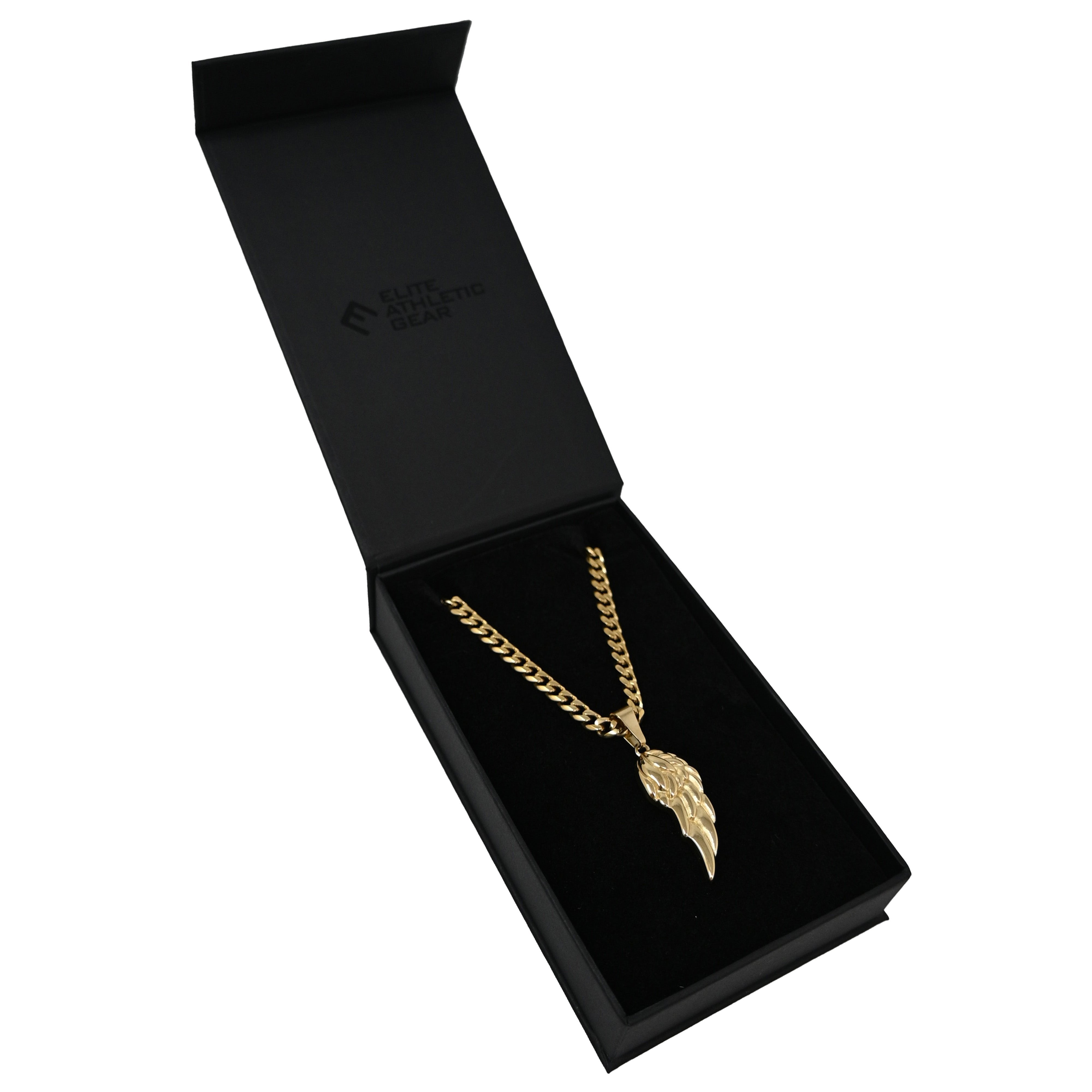 Pro Wing Pendant Necklace - 14K Gold Plated Stainless Steel