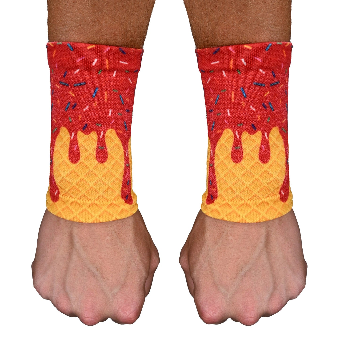 Red Ice Cream Wrist Support Sleeves