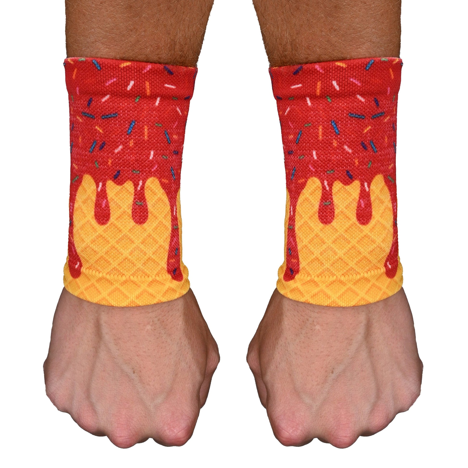 Red Ice Cream Wrist Support Sleeves