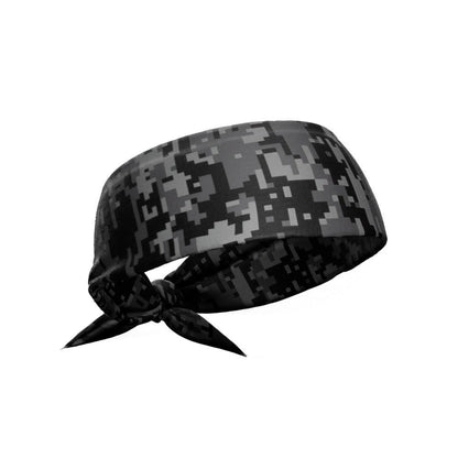 Black Digi Camo Tie Headband