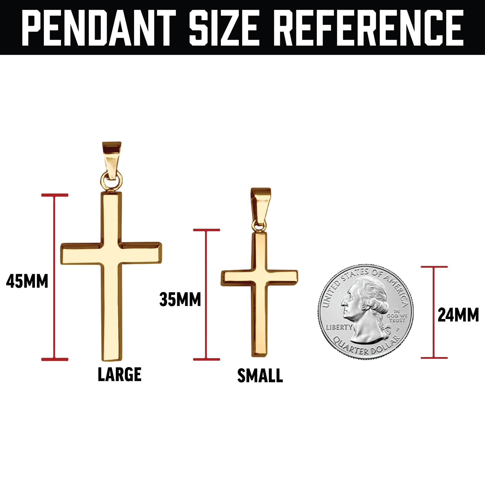 Pro Cross Pendant - 14K Gold Plated Stainless Steel