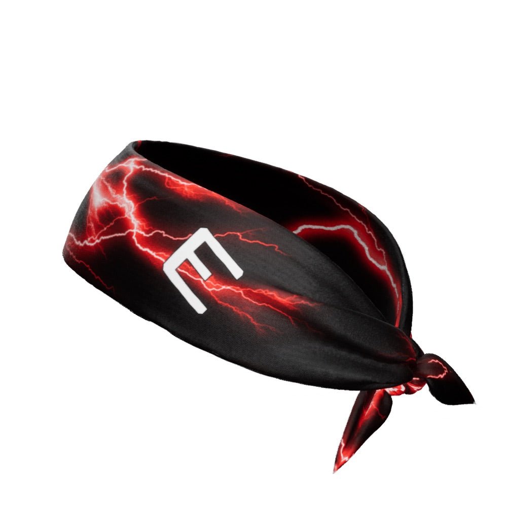 Red Lightning Tie Headband