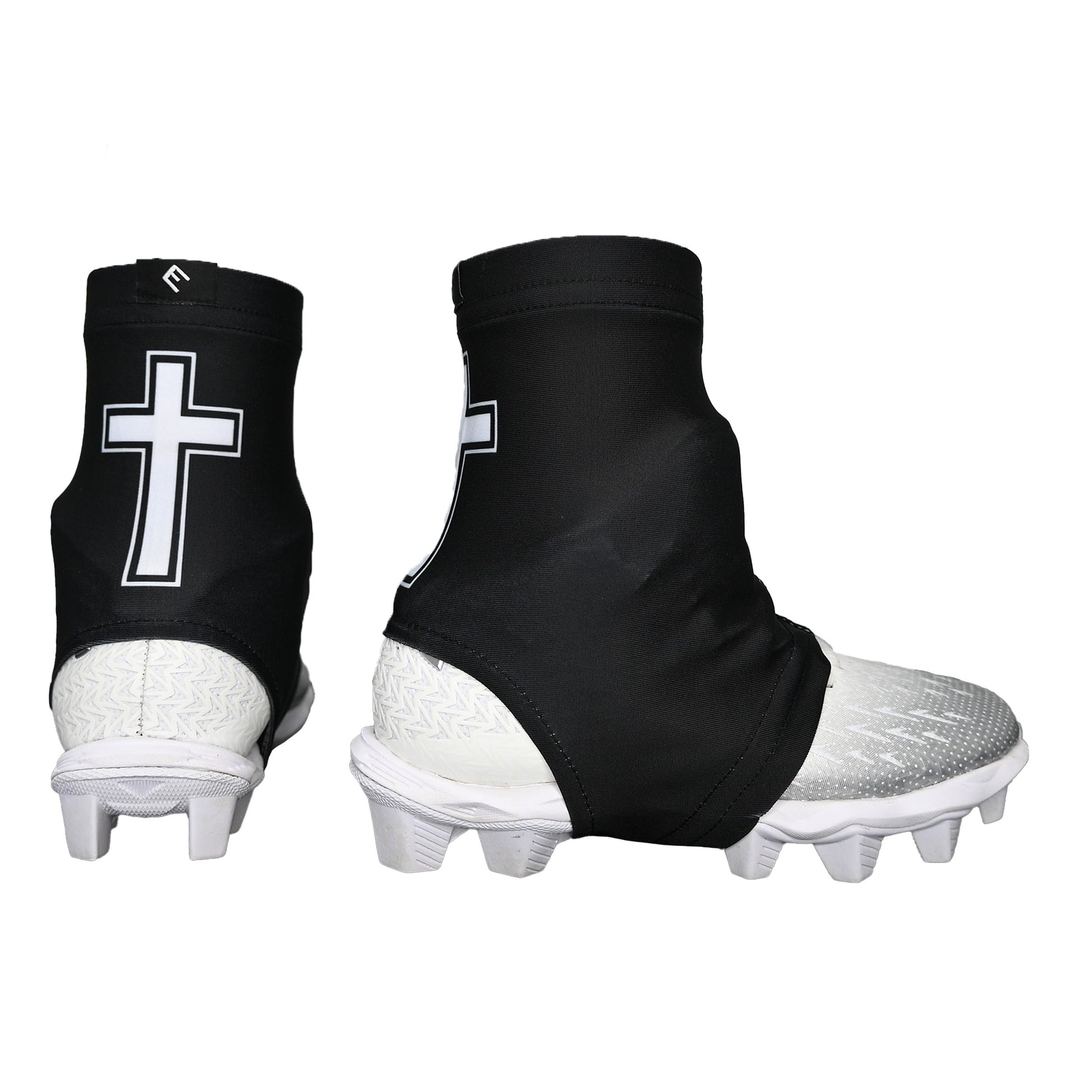 Faith Cross Black Cleat Covers