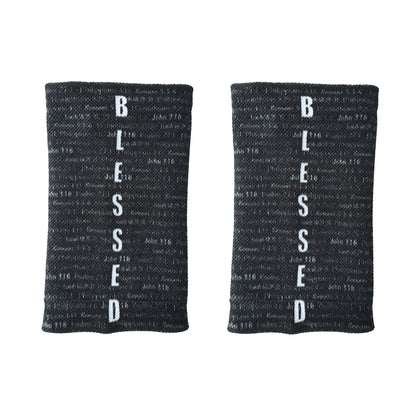 Black BLESSED Wrist Support Sleeves