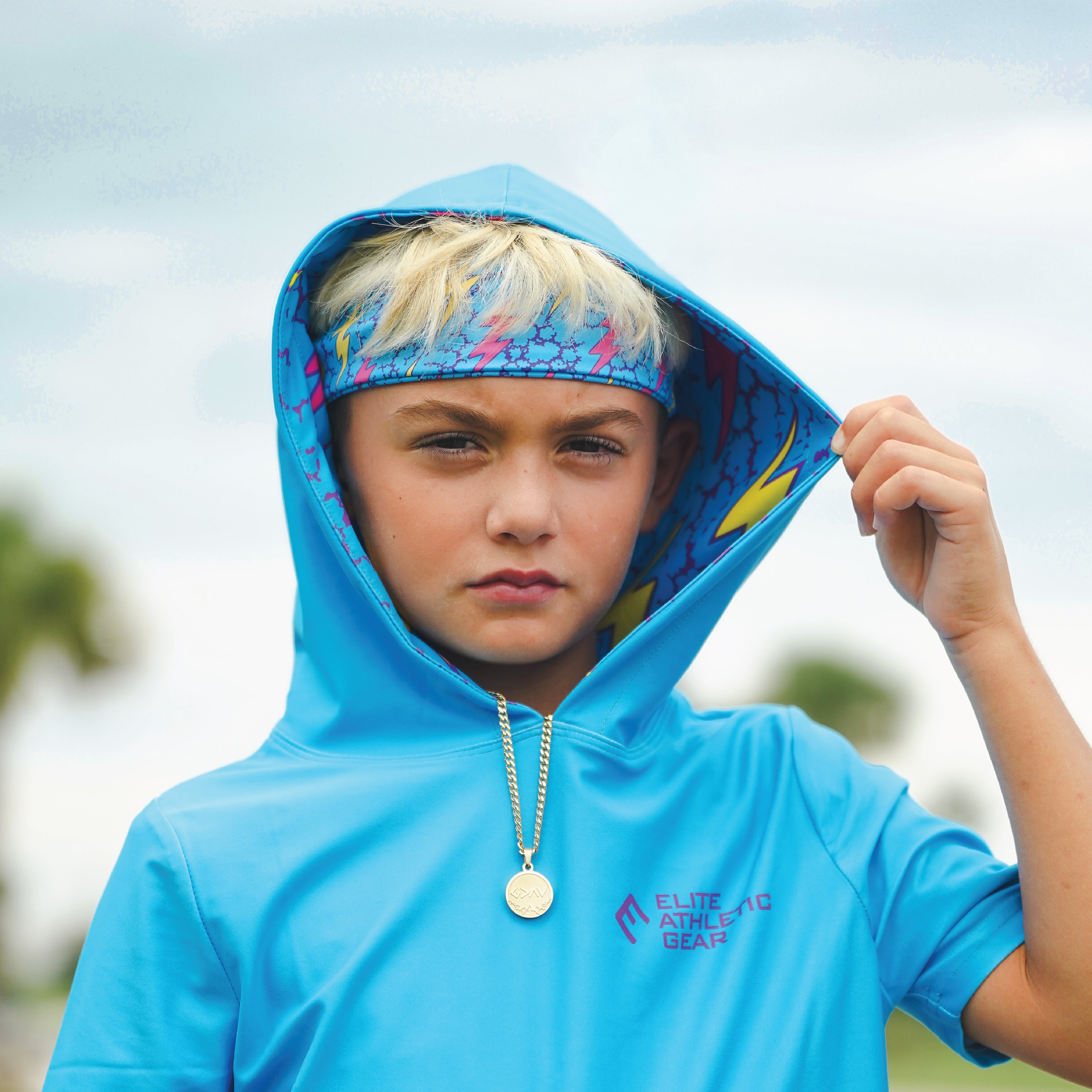 Stay Electric Short Sleeve Hoodie