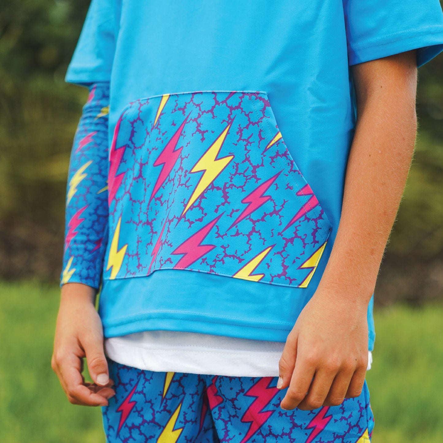 Stay Electric Short Sleeve Hoodie