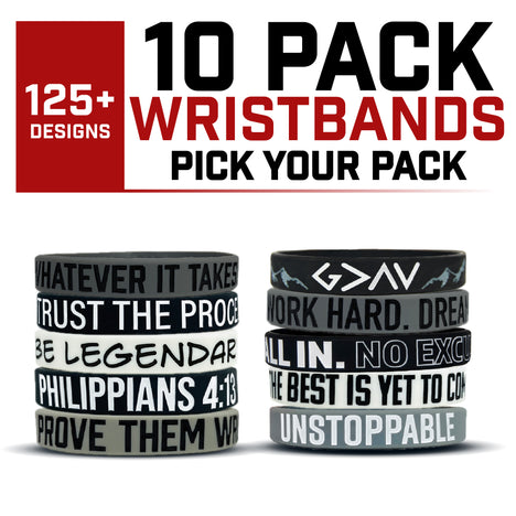 10 FOR $35 WRISTBANDS