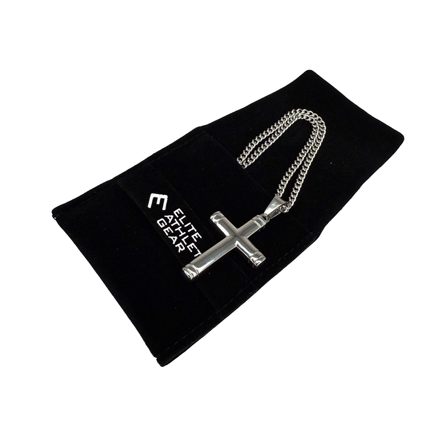 Pillar Cross Pendant Necklace - Stainless Steel