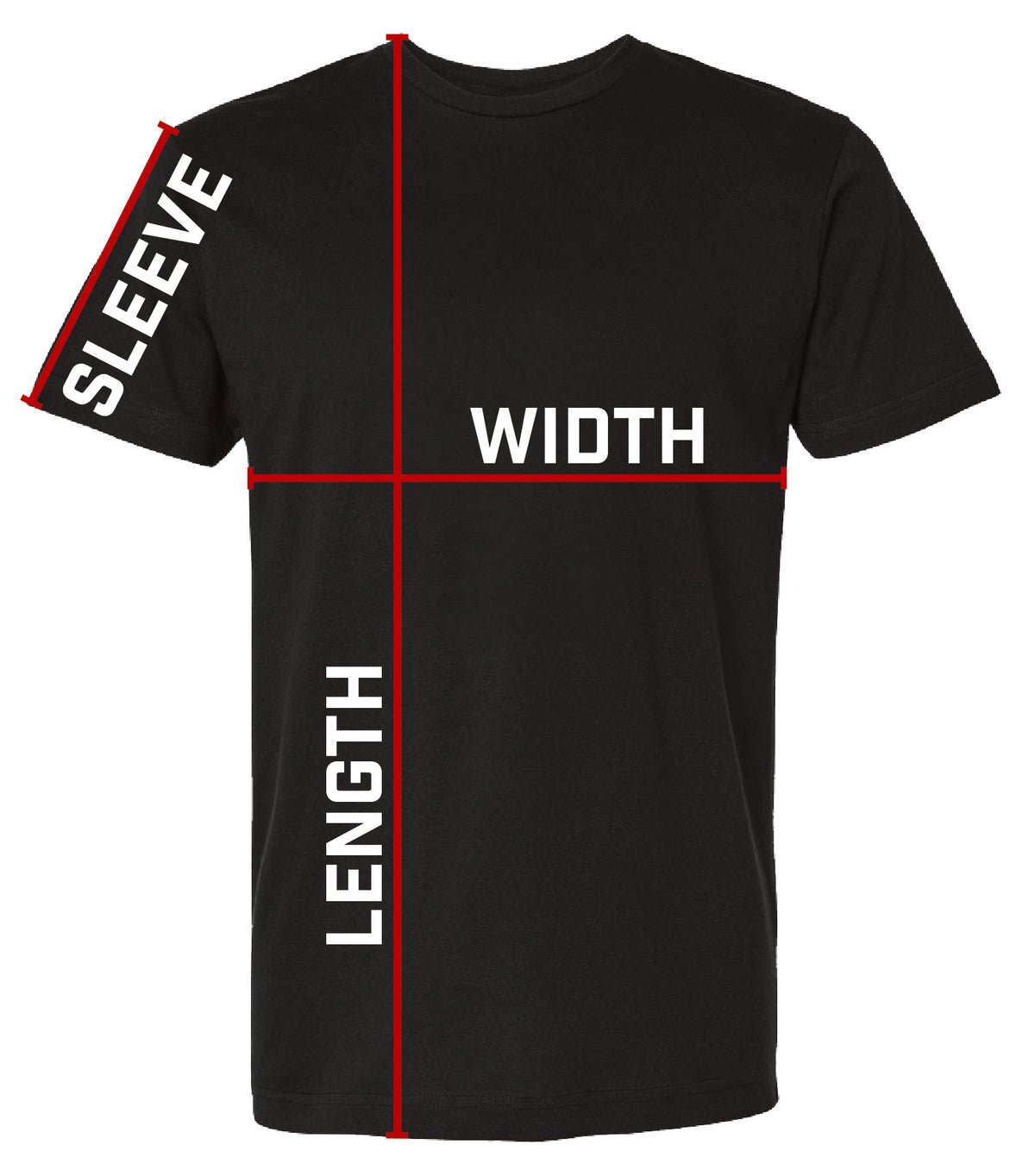 T-shirt size guide chart