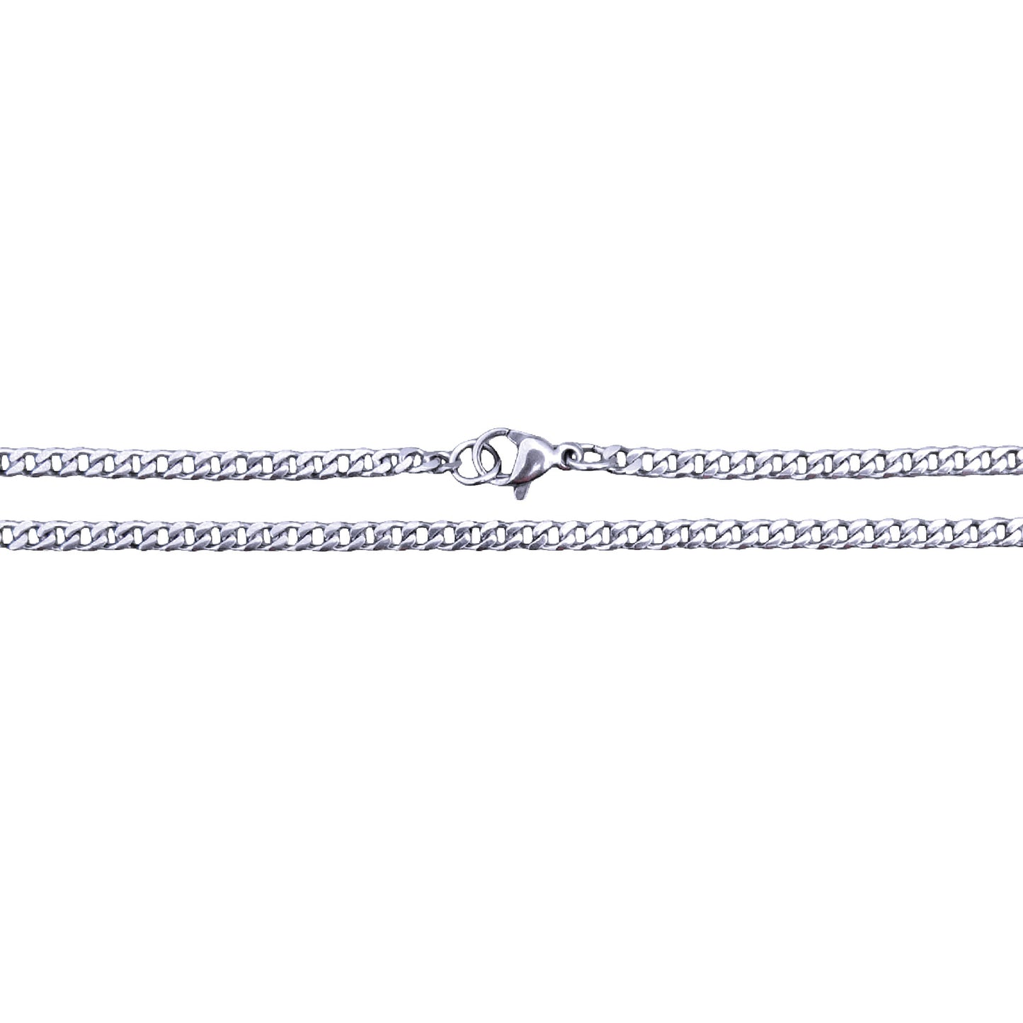 3mm Cuban Link Chain Necklace - Stainless Steel